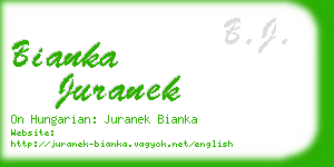 bianka juranek business card